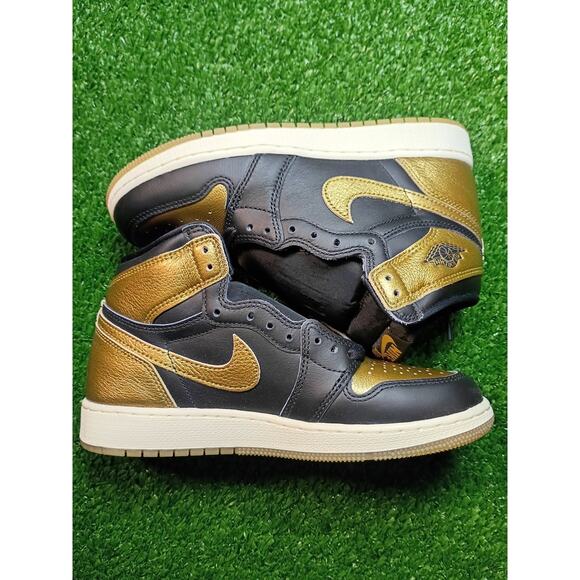 Nike Other - Unleash Your Style: Nike Air Jordan 1 Retro High OG Black Gold 5.5Y
